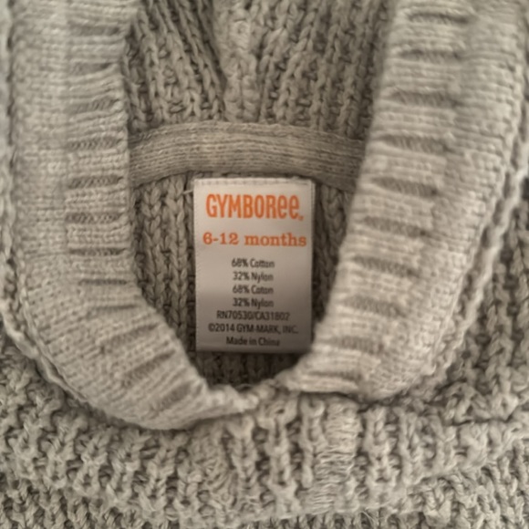 Gymboree 6-12M Knit Gray Hoodie - Picture 2 of 3